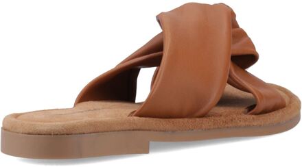 Hush Puppies Amy Brede Pasvorm Leren Dames Tan Standaard Sandalen Bruin - EU 37 / UK 4