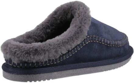 Hush Puppies Anika Suède Dames Navy Slippers - maat