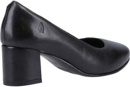 Hush Puppies Anna Breed Leren Vrouwenhakken Zwart