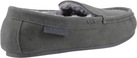 Hush Puppies Annie Mocassin Suède Dames Grijze Slippers Grijs - EU 36 / UK 3