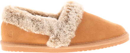 Hush Puppies Ariel Suède Dames Pantoffels In Tan Bruin - EU 37 / UK 4