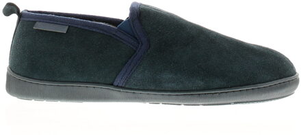 Hush Puppies arnold leren heren pantoffels marineblauw Navy - EU 39/ UK 6