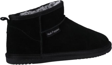 Hush Puppies Ashanti Suède Vrouwen Pantoffels Zwart - EU 36 / UK 3