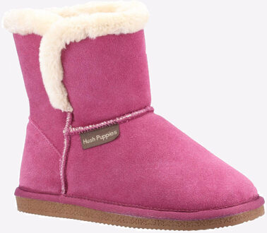 Hush Puppies Ashleigh Nepbont Dames Roze Pantoffels