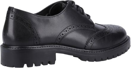 Hush Puppies Athena Senior Meisjes Zwart Leren Brogues - EU 42 / UK 8
