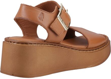 Hush Puppies Beatrix Wedge Leren Damessandalen Bruin - EU 40.5 / UK 7