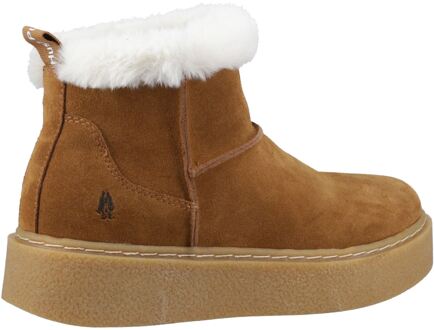 Hush Puppies Becca Dames Suède Tan Winter Enkellaarzen - maat Bruin