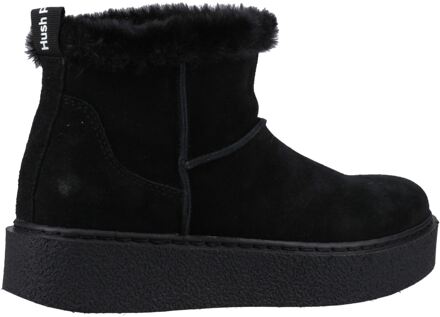 Hush Puppies Becca Dames Zwarte Suède Winter Enkellaarzen - EU 38 / UK 5
