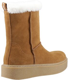 Hush Puppies Becca Mid Suede Dames Tan Laarzen Bruin - EU 36 / UK 3
