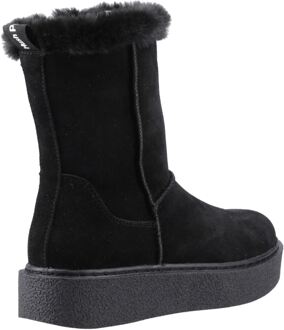 Hush Puppies Becca Mid Suede Dames Zwarte Laarzen
