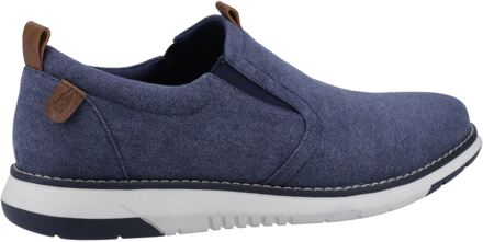 Hush Puppies Benny Canvas Heren Navy Loafers - EU 44.5 / UK 10