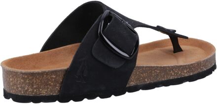 Hush Puppies Billie Suède Dames Zwarte Sandalen - EU 37 / UK 4