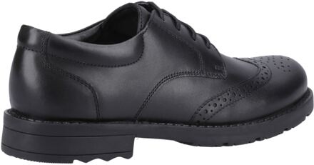 Hush Puppies Brian Senior Leren Herenschoenen In Het Zwart - EU 37 / UK 4