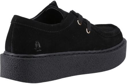 Hush Puppies Bridie Suède Leren Dames Zwarte Moccasins Schoenen - maat