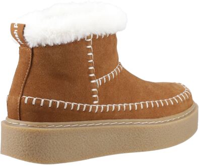 Hush Puppies Brielle Suede Dames Tan Winter Enkellaarzen Bruin - EU 37 / UK 4