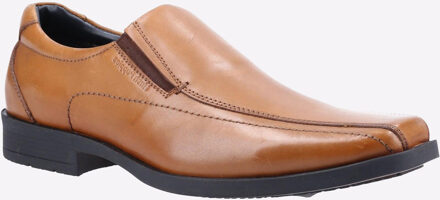 Hush Puppies Brody Leren Heren Instappers In Tan Bruin