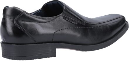 Hush Puppies brody slip op leer heren smart shoes zwart - EU 44.5 / UK 10