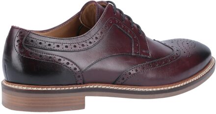 Hush Puppies Bryson Leren Heren Bordeaux Brogues Schoenen - EU 42 / UK 8