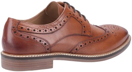 Hush Puppies Bryson Leren Heren Tan Brogues Schoenen Bruin