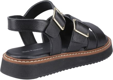 Hush Puppies Cady Leren Dames Zwarte Sandalen
