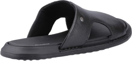 Hush Puppies Callum Slide Leder Heren Zwarte Sandalen - EU 43 / UK 9