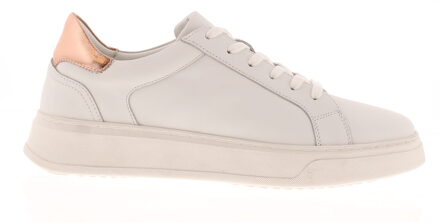 Hush Puppies Camille Leren Witte Sneakers Voor Dames - maat EU 39/ UK 6