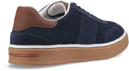 Hush Puppies Carlos Suède Leren Heren Sneakers in Marineblauw Navy - EU 43 / UK 9