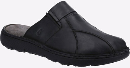 Hush Puppies Carson Mule Leren Sandalen Heren Zwart - EU 42 / UK 8