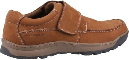 Hush Puppies Casper Leder Mannen Tan Nubuck Loafers Bruin