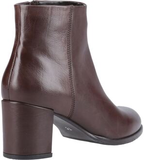 Hush Puppies Claridy Leren Enkellaarsjes Met Hoge Hak In Het Bruin Voor Dames - EU 39/ UK 6