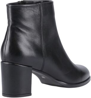 Hush Puppies Claridy Leren Zwarte Enkellaarzen Met Hak Voor Dames - EU 39/ UK 6
