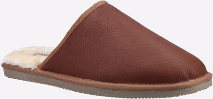 Hush Puppies Coady Suède Heren Pantoffels In Het Beige Bruin - EU 43 / UK 9