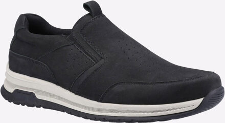 Hush Puppies Cole Slip On Leer MEMORY FOAM Heren Zwart