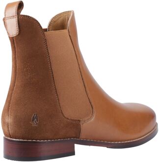 Hush Puppies Colette Leren Dames Tan Platte Chelsea Laarzen Bruin