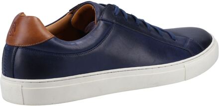 Hush Puppies Colton Leer Heren Navy Trainers - EU 44.5 / UK 10