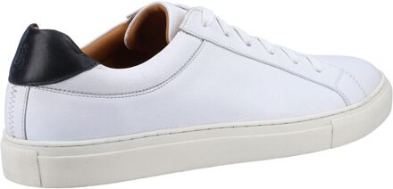 Hush Puppies Colton Leer Heren Wit Trainers - maat EU 47.5 / UK 12