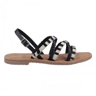 Hush Puppies Dames Amanda Strappy Leren Sandalen (Zwart) - EU 39/ UK 6