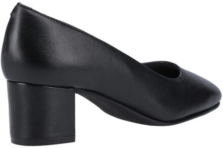 Hush Puppies Dames Anna Leren Brede Court Schoenen (Zwart) - EU 38 / UK 5