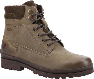 Hush Puppies Dames/dames Annay Leren Combat Boots (Khaki) Kaki - EU 36 / UK 3