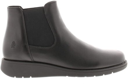 Hush Puppies Dames Enkellaarzen Leonie Leer Instap Zwart