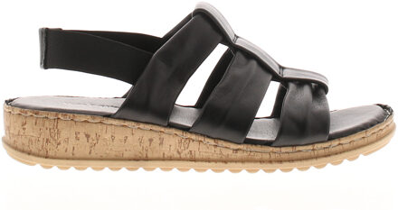 Hush Puppies Dames Sandalen Eden Leder Geelstevige zwart - EU 40.5 / UK 7