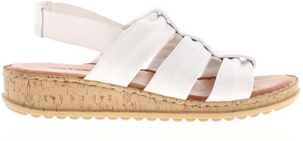 Hush Puppies Dames Sandalen Eden Leer Elastisch wit - EU 40.5 / UK 7