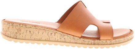 Hush Puppies Dames Sandalen Lage Hak Eloise Leer Instapper tan Bruin - EU 37 / UK 4