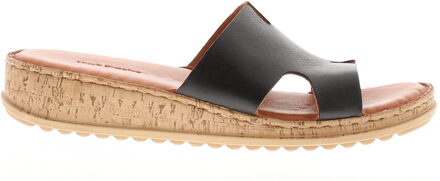 Hush Puppies Dames Sandalen Lage Hakken Eloise Leer Slip On zwart - EU 38 / UK 5