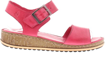 Hush Puppies Dames Sandalen Lage Wedge Ellie Leer Gesp roze - maat