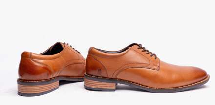 Hush Puppies Damien Heren Formele Veterschoenen Tan Bruin