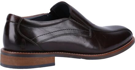 Hush Puppies Donovan Leren Heren Zwarte Instappers - EU 39/ UK 6