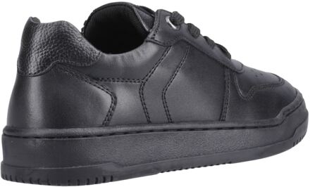 Hush Puppies Dougie Leren Jongens Zwarte Sneakers - EU 48.5 / UK 13