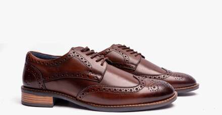 Hush Puppies Dustin Heren Brogue Schoenen Chocolade Bruin - EU 40.5 / UK 7