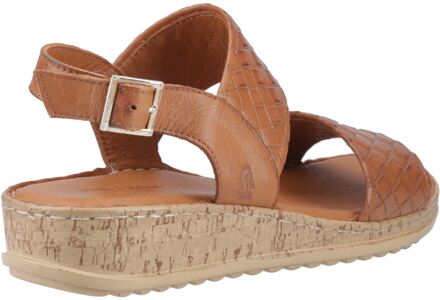 Hush Puppies Ebony Brede Pasvorm Leren Dames Tan Sandalen Bruin - EU 40.5 / UK 7